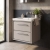Hudson Reed Lille Wall Hung 2-Drawer Vanity Unit with 0TH Contemporary Basin 600mm Wide - Pebble Grey | Thumbnail Image