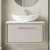 Hudson Reed Lille Wall Hung 1-Drawer Vanity Unit with Carrara Marble Worktop 800mm Wide - Pebble Grey | Thumbnail Image