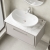 Hudson Reed Lille Wall Hung 1-Drawer Vanity Unit with Carrara Marble Worktop 800mm Wide - Pebble Grey | Thumbnail Image