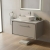 Hudson Reed Lille Wall Hung 1-Drawer Vanity Unit with Grey Marble Worktop 800mm Wide - Pebble Grey | Thumbnail Image