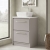 Hudson Reed Lille Floor Standing 2-Drawer Vanity Unit with Carrara Marble Worktop 600mm Wide - Pebble Grey | Thumbnail Image