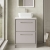 Hudson Reed Lille Floor Standing 2-Drawer Vanity Unit with Carrara Marble Worktop 600mm Wide - Pebble Grey | Thumbnail Image