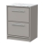 Hudson Reed Lille Floor Standing 2-Drawer Vanity Unit with Carrara Marble Worktop 600mm Wide - Pebble Grey | Thumbnail Image