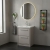 Hudson Reed Lille Floor Standing 2-Drawer Vanity Unit with 1TH Contemporary Basin 600mm Wide - Pebble Grey | Thumbnail Image
