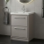 Hudson Reed Lille Floor Standing 2-Drawer Vanity Unit with 1TH Contemporary Basin 600mm Wide - Pebble Grey | Thumbnail Image