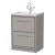 Hudson Reed Lille Floor Standing 2-Drawer Vanity Unit with 1TH Contemporary Basin 600mm Wide - Pebble Grey | Thumbnail Image