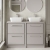 Hudson Reed Lille Floor Standing 4-Drawer Vanity Unit with Worktop 1200mm Wide - Pebble Grey | Thumbnail Image
