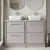 Hudson Reed Lille Floor Standing 4-Drawer Vanity Unit with Worktop 1200mm Wide - Pebble Grey | Thumbnail Image