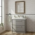 Hudson Reed Lille Floor Standing 2-Drawer Vanity Unit with 0TH Contemporary Basin 800mm Wide - Pebble Grey | Thumbnail Image