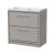 Hudson Reed Lille Floor Standing 2-Drawer Vanity Unit with 0TH Contemporary Basin 800mm Wide - Pebble Grey | Thumbnail Image