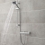 Hudson Reed Linear Slider Three Function Handset Shower Rail Kit - Chrome