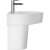 Hudson Reed Marlow Comfort Basin and Semi Pedestal 420mm Wide - 1 Tap Hole