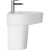 Hudson Reed Marlow Comfort Basin and Semi Pedestal 520mm Wide - 1 Tap Hole