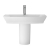 Hudson Reed Maya Basin with Semi Pedestal 650mm Wide - 1 Tap Hole