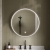 Hudson Reed Mensa Black Framed Bathroom Mirror with Touch Sensor 600mm Diameter