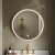 Hudson Reed Mensa Brushed Brass Framed Bathroom Mirror with Touch Sensor 600mm Diameter