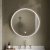 Hudson Reed Mensa Chrome Framed Bathroom Mirror with Touch Sensor 600mm Diameter