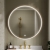 Hudson Reed Mensa Brushed Brass Framed LED Mirror with Touch Sensor 800mm Diameter