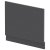 Hudson Reed MFC Straight Bath End Panel and Plinth 560mm H x 700mm W - Graphite Grey