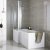 Hudson Reed MDF L-Shaped Front Bath Panel 540mm H x 1700mm W - Gloss White
