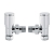 Hudson Reed Minimalist Angled Radiator Valves Pair 82mm High- Chrome