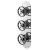 Nuie Revolution Concealed Shower Valve Triple Handle - Chrome | Thumbnail Image