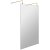 Hudson Reed Wet Room Screen with Brass Support Arms and Feet 1100mm Wide - 8mm Glass