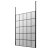 Hudson Reed Frame Effect Wet Room Screen with Ceiling Post 1400mm Wide - 8mm Glass