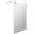Hudson Reed Wet Room Screen with Brass Support Bar 1000mm Wide - 8mm Glass