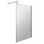 Hudson Reed Wet Room Screen with Black Support Bar 1200mm Wide - 8mm Glass