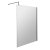 Hudson Reed Wet Room Screen with Black Support Bar 1400mm Wide - 8mm Glass