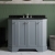 Hudson Reed Old London Angled Floor Standing Vanity Unit with 3TH Black Marble Top Basin 1000mm Wide - Storm Grey
