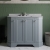 Hudson Reed Old London Angled Floor Standing Vanity Unit with 3TH Grey Marble Top Basin 1000mm Wide - Storm Grey