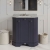 Hudson Reed Old London Angled Floor Standing Vanity Unit with 3TH Grey Marble Top Basin 750mm Wide - Twilight Blue