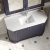 Hudson Reed Old London Angled Floor Standing Vanity Unit with 1TH White Marble Top Basin 1200mm Wide - Twilight Blue | Thumbnail Image