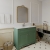 Hudson Reed Old London Floor Standing Vanity Unit with 1TH White Marble Top Basin 1000mm Wide - Hunter Green