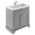 Hudson Reed Old London Floor Standing Vanity Unit with 1TH Contemporary Basin 800mm Wide - Storm Grey | Thumbnail Image