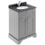 Hudson Reed Old London Floor Standing Vanity Unit with 1TH Black Marble Top Basin 600mm Wide - Storm Grey
