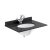 Hudson Reed Old London Floor Standing Vanity Unit with 1TH Black Marble Top Basin 600mm Wide - Storm Grey