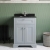 Hudson Reed Old London Floor Standing Vanity Unit with 1TH Black Marble Top Basin 600mm Wide - Storm Grey | Thumbnail Image