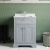 Hudson Reed Old London Floor Standing Vanity Unit with 1TH White Marble Top Rectangular Basin 600mm Wide - Storm Grey