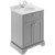 Hudson Reed Old London Floor Standing Vanity Unit with 1TH Grey Marble Top Basin 600mm Wide - Storm Grey