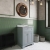 Hudson Reed Old London Floor Standing Vanity Unit with 1TH Grey Marble Top Basin 600mm Wide - Storm Grey