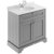 Hudson Reed Old London Floor Standing Vanity Unit with 1TH Grey Marble Top Basin 800mm Wide - Storm Grey