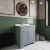 Hudson Reed Old London Floor Standing Vanity Unit with 1TH White Marble Top Basin 800mm Wide - Storm Grey