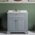 Hudson Reed Old London Floor Standing Vanity Unit with 3TH White Marble Top Basin 800mm Wide - Storm Grey