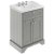 Hudson Reed Old London Floor Standing Vanity Unit with 3TH Basin 600mm Wide - Storm Grey