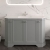 Hudson Reed Old London Angled Floor Standing Vanity Unit with 1TH White Marble Top Basin 1200mm Wide - Storm Grey