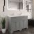 Hudson Reed Old London Floor Standing Vanity Unit with 1TH White Marble Top Basin 1200mm Wide - Storm Grey