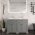 Hudson Reed Old London Floor Standing Vanity Unit with 1TH White Marble Top Basin 1200mm Wide - Storm Grey | Thumbnail Image